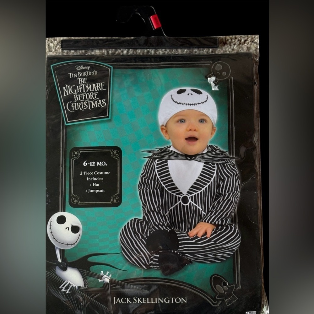 The Nightmare Before Christmas Jack Skellington Baby Costume - Black and White